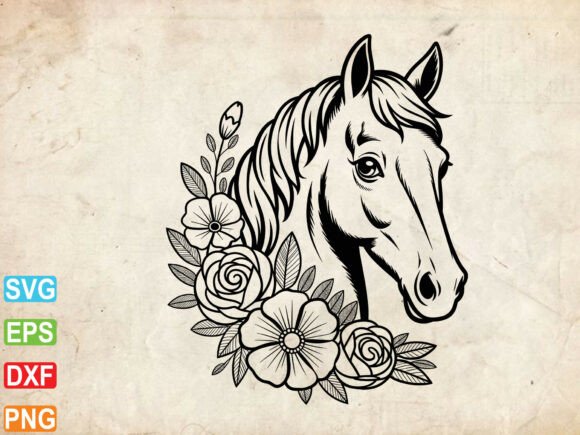 Download Floral Horse Lover SVG,Floral Animal Svg - Premium Bundle