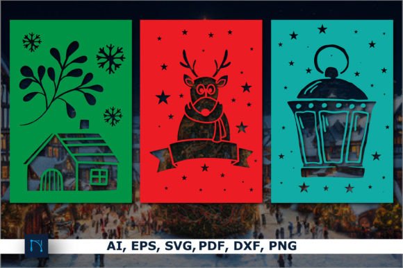 Download Paper Cut Christmas Card SVG Bundle - Premium Resources