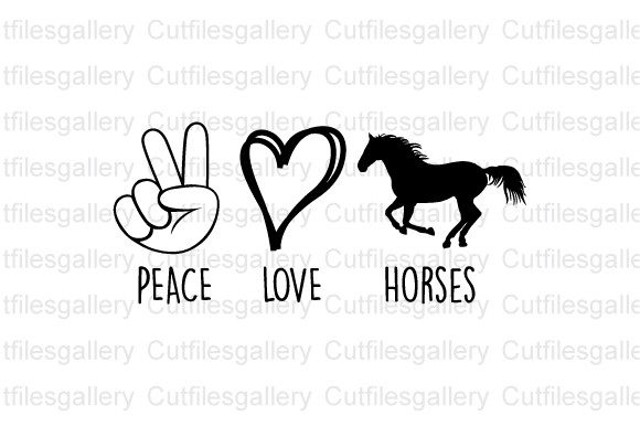 Download Peace Love Horses SVG, Horse Lover SVG - Premium Resources